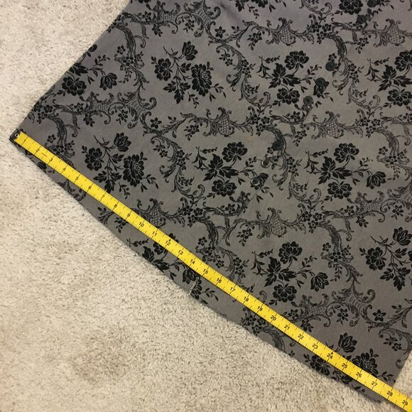 Vintage Penningtons Wallpaper Damask Print Short Sleeve Button Down Top - Picture 14 of 16